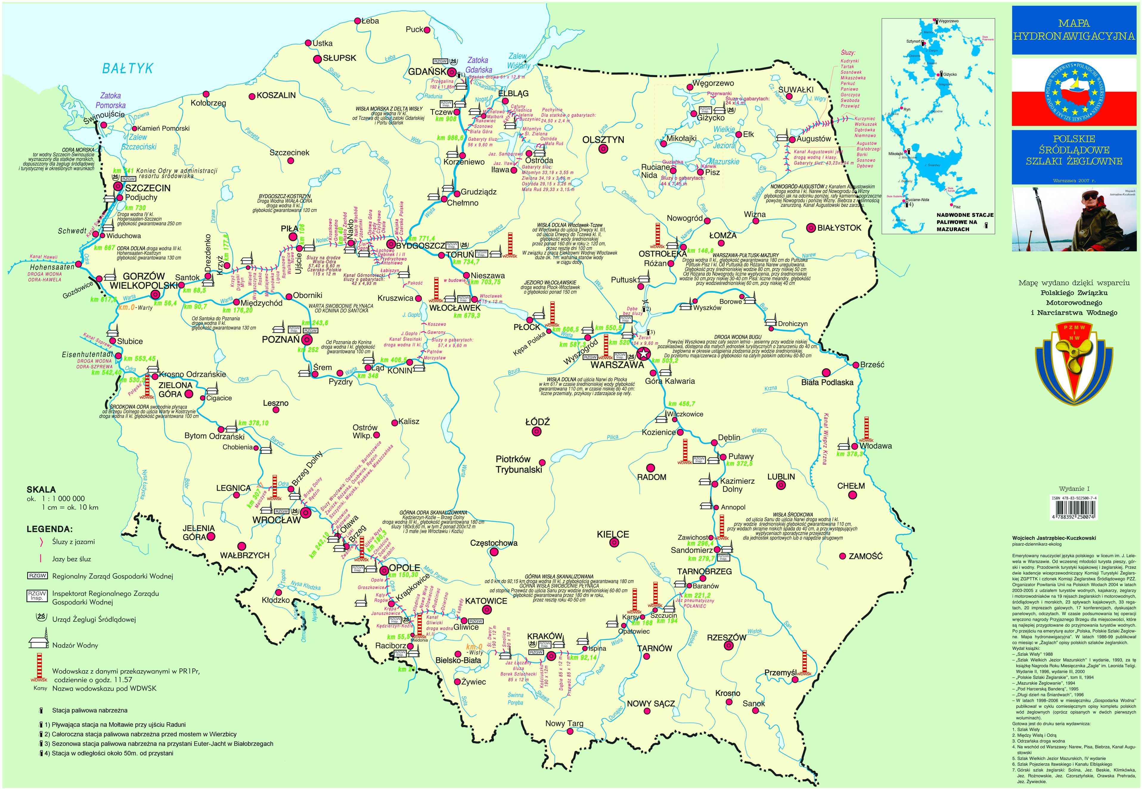 Mapa Polska Waterways
