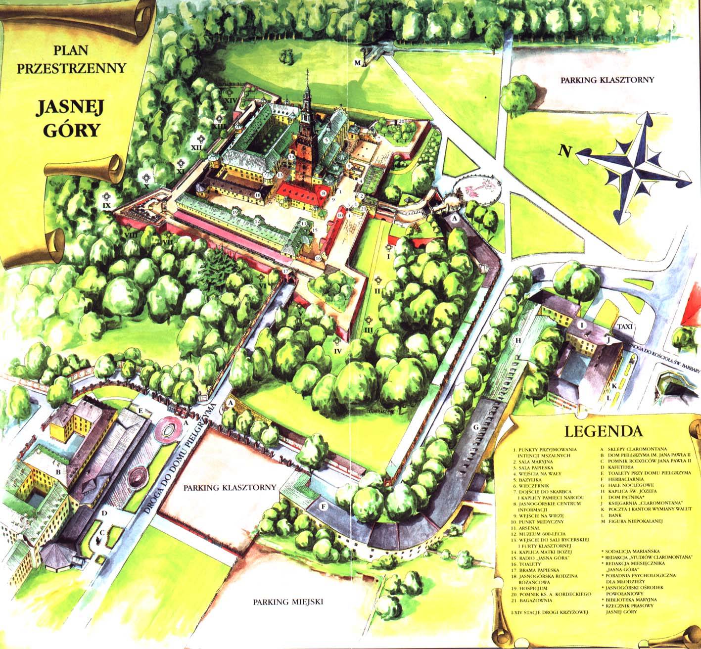 Plan von Jasna Gora - Quelle: Pilgermaterial