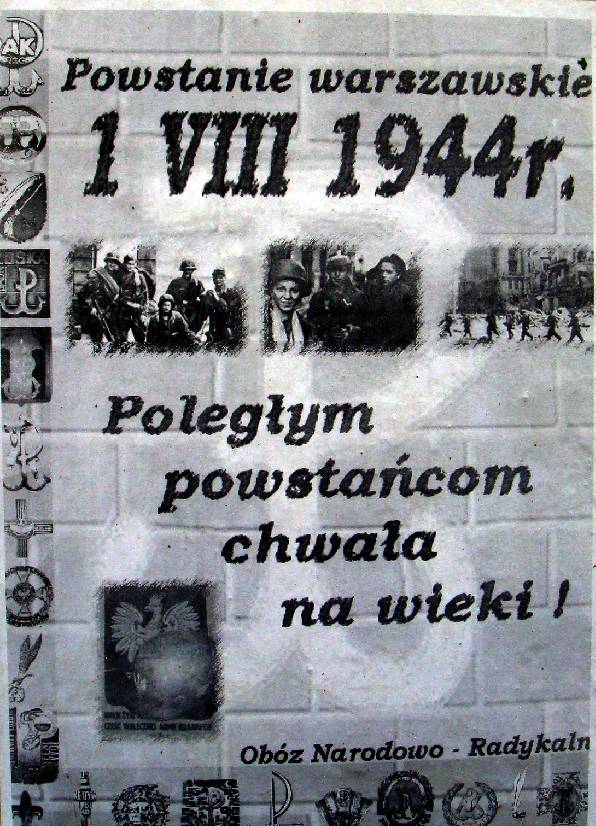 Plakat zum Jahrestag des Warschauer Aufstands 1944 - Foto: Stefan Schneider