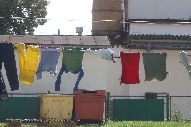 laundry line seen in pelplin, poland - pict by stefan schneider